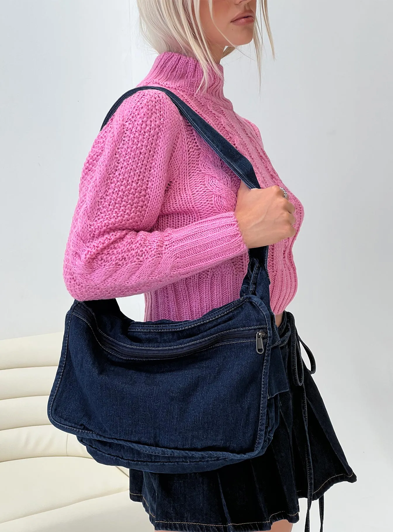 Airdrie Crossbody Bag Dark Wash Denim