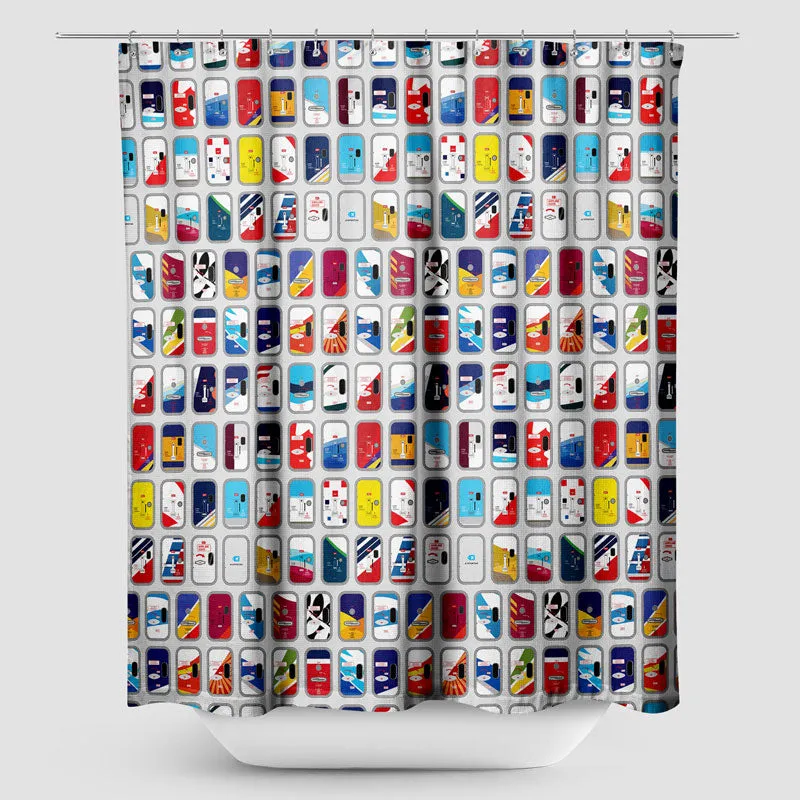 Airplane Doors Pattern - Shower Curtain