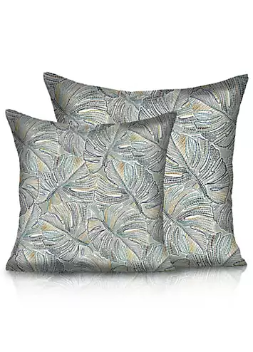 Alan Symonds Monstera Pair of Outdoor Cushions | Kaleidoscope