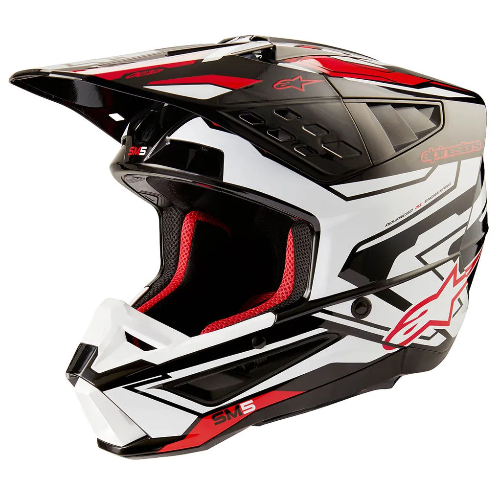 Alpinestars - 2024 SM5 Action 2 Black/White/Red Helmet