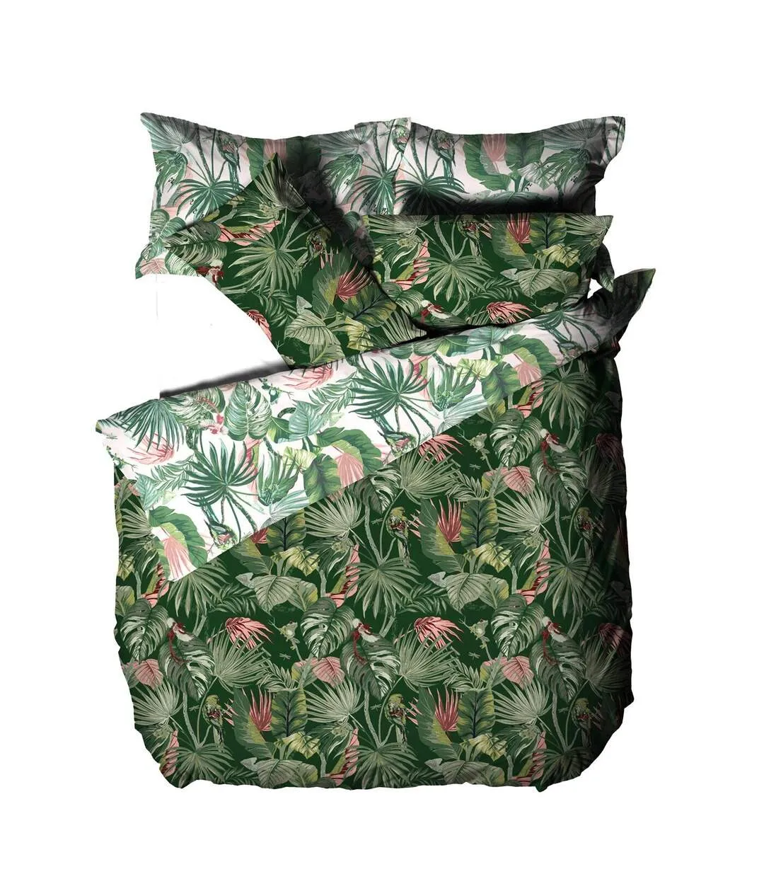 Amazonia rainforest duvet cover set jade green Furn