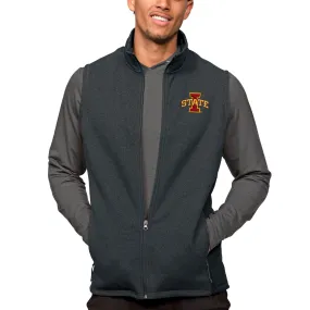 Antigua Iowa State Cyclones Heather Charcoal Course Full-Zip Vest