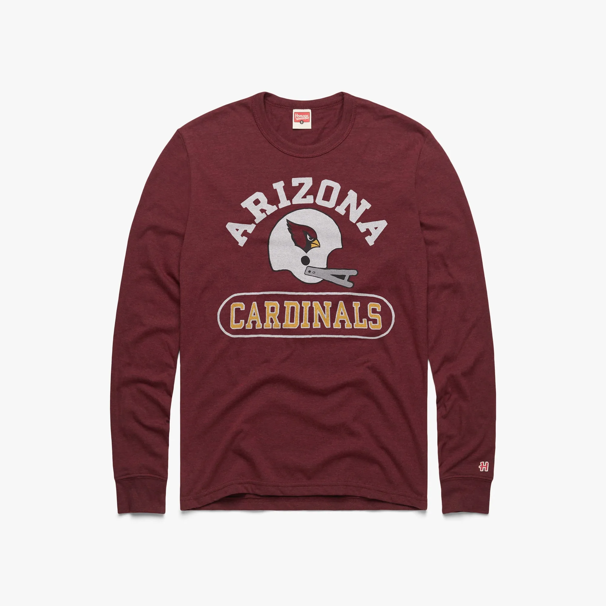 Arizona Cardinals Throwback Helmet Long Sleeve Tee