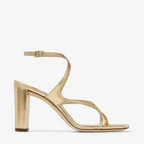 Azie 85 Gold Metallic Nappa Leather Sandals