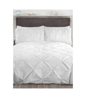 Balmoral pintuck duvet cover set white Rapport