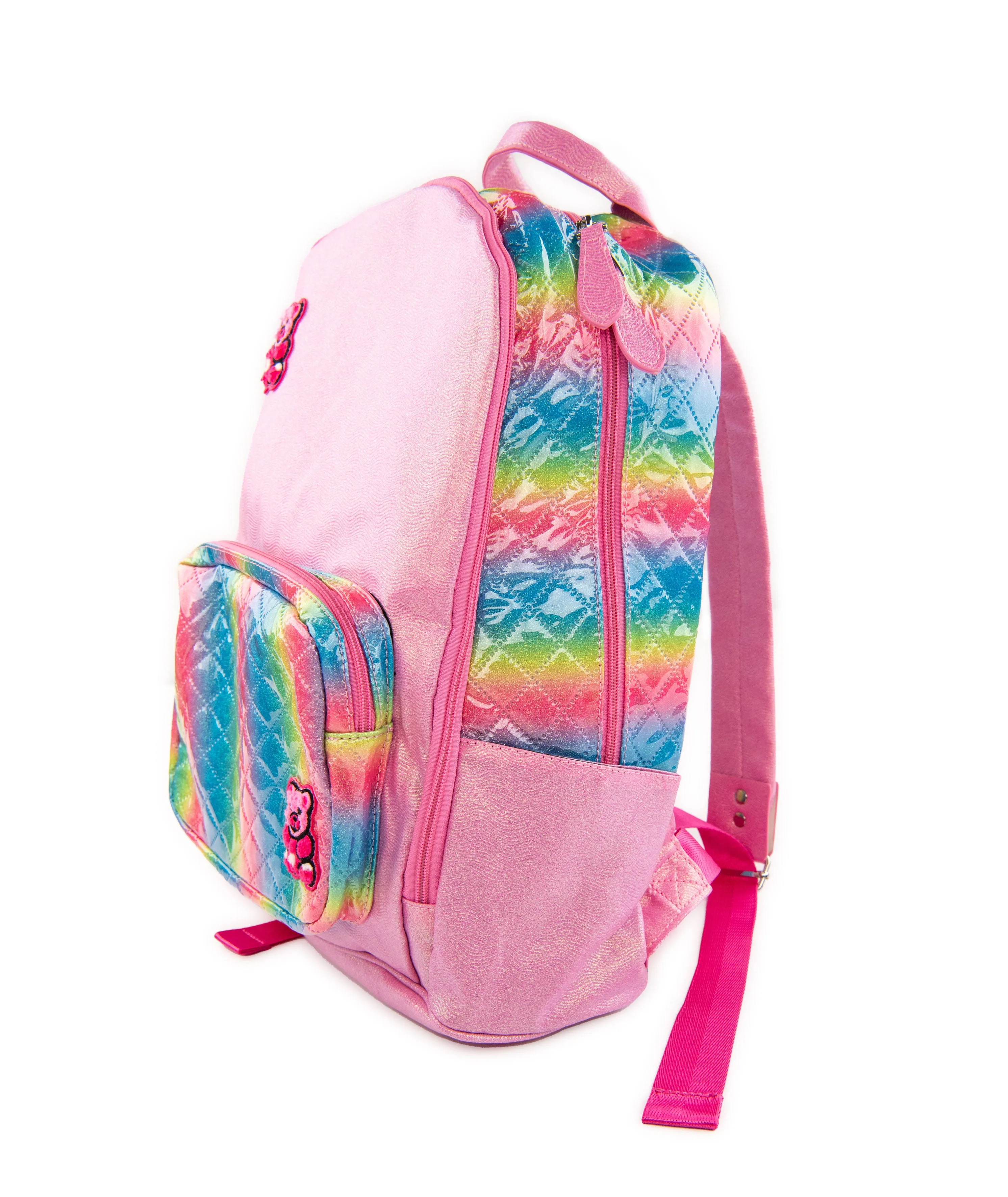 Bari Lynn Backpack Galaxy Shimmer Gummy Bear Patch Fuchsia