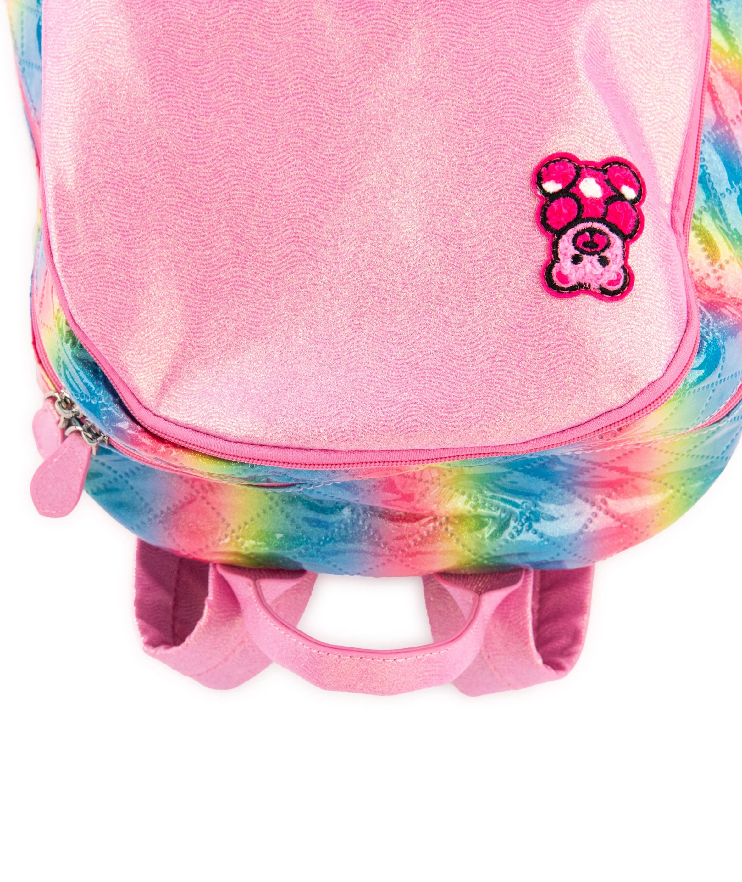 Bari Lynn Backpack Galaxy Shimmer Gummy Bear Patch Fuchsia