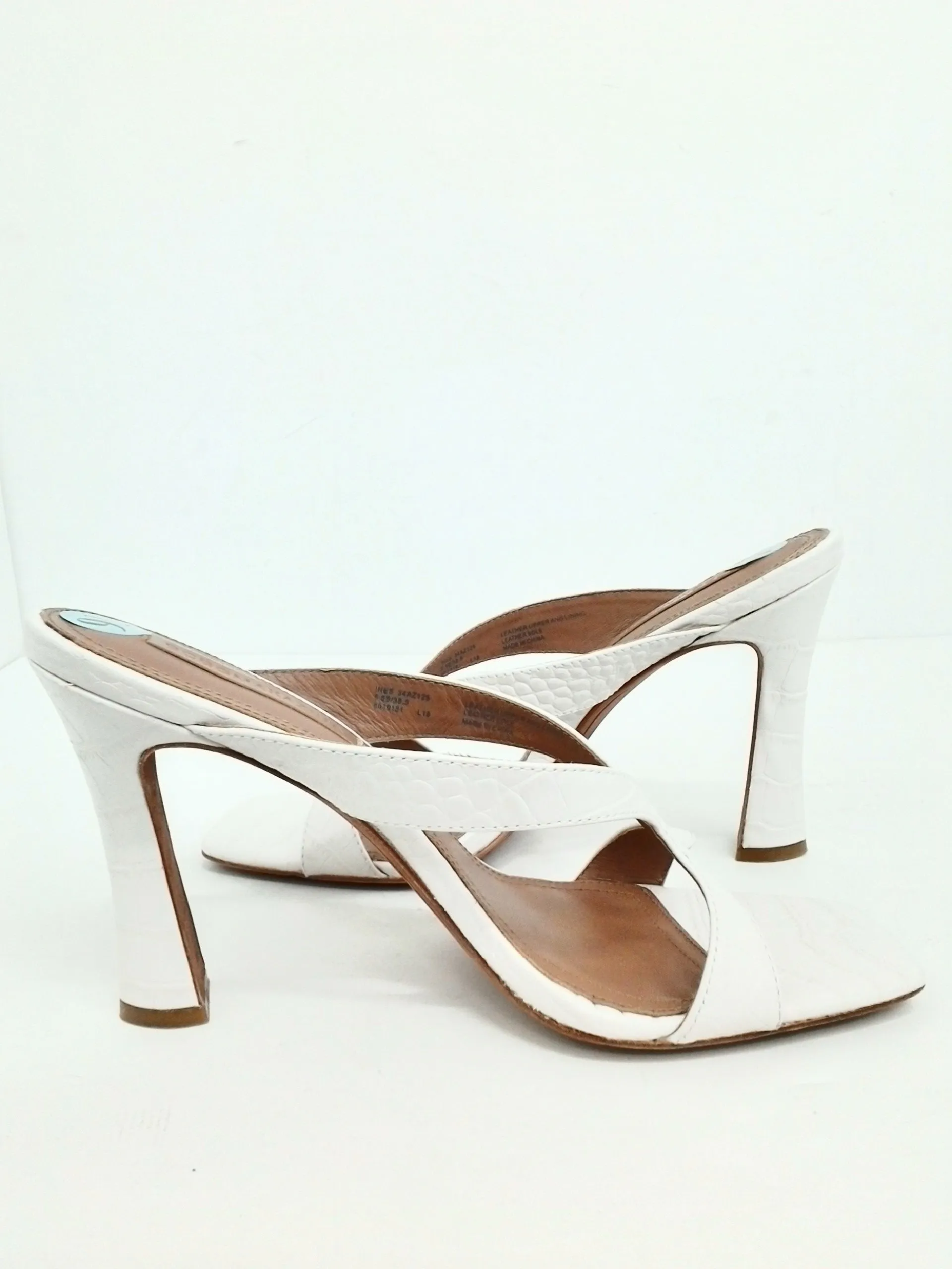 BCBGMaxazria Women's White Mule Sandals Size 8.5