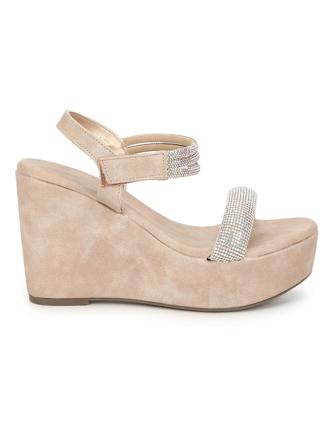 Beige PU Wedge Sandals (TC-G06979-BEIG)