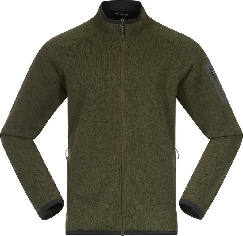 Bergans Men's Kamphaug Knitted Jacket Dark Olive Green | Buy Bergans Men's Kamphaug Knitted Jacket Dark Olive Green he