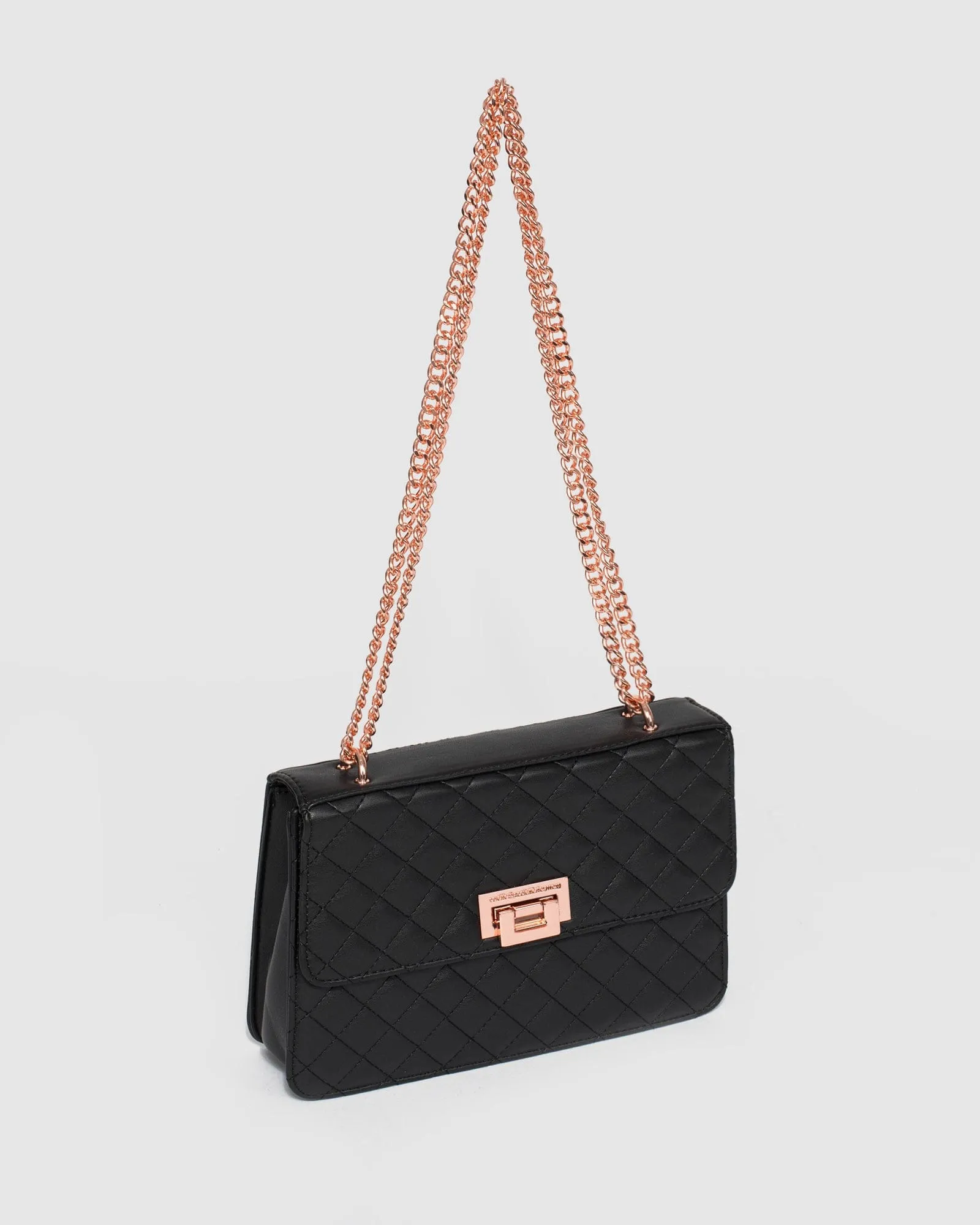 Black Adie Quilt Crossbody Bag