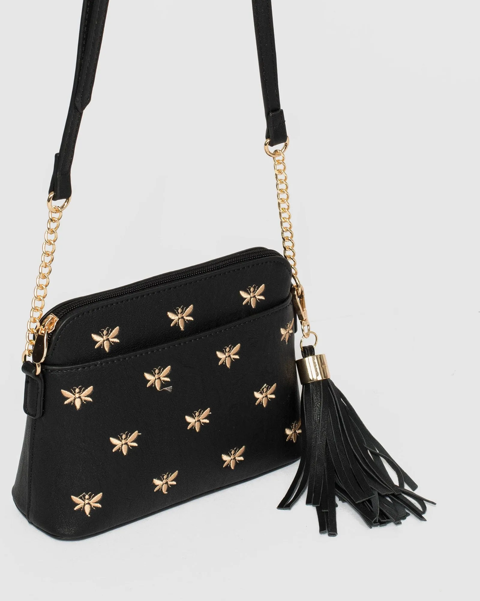 Black Karen Bee Crossbody Bag