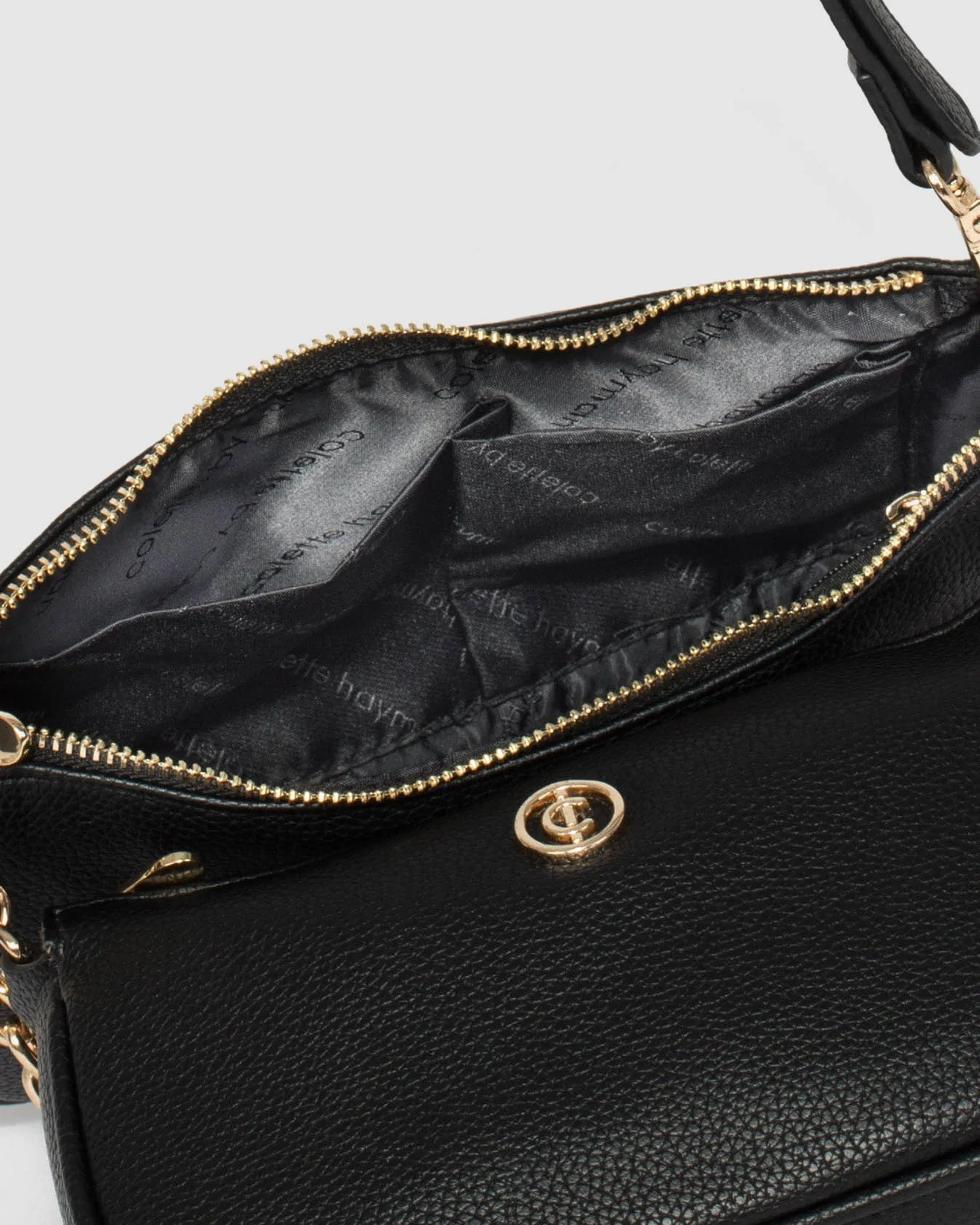 Black Vivian Chain Crossbody Bag