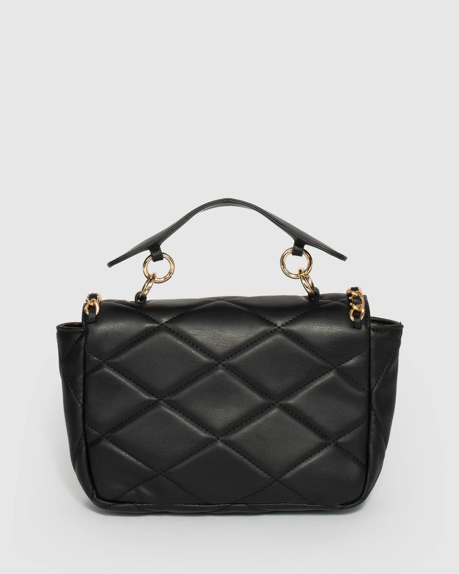 Black Yolanda Quilted Crossbody Bag