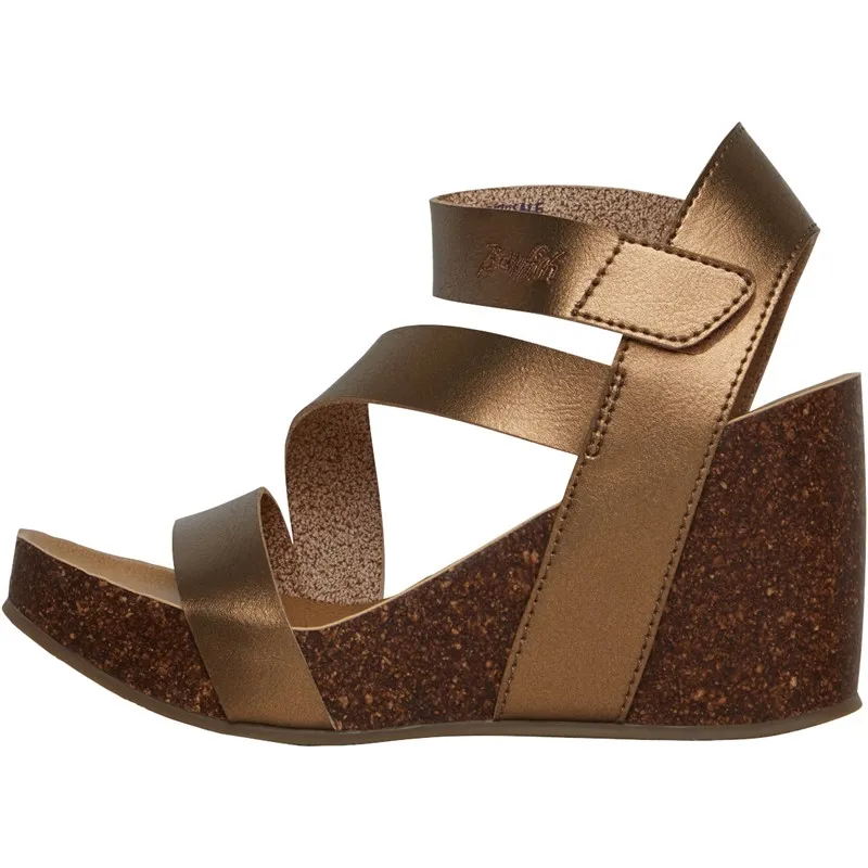 Blowfish Womens Hydra Wedge Sandals Amber Dyecut