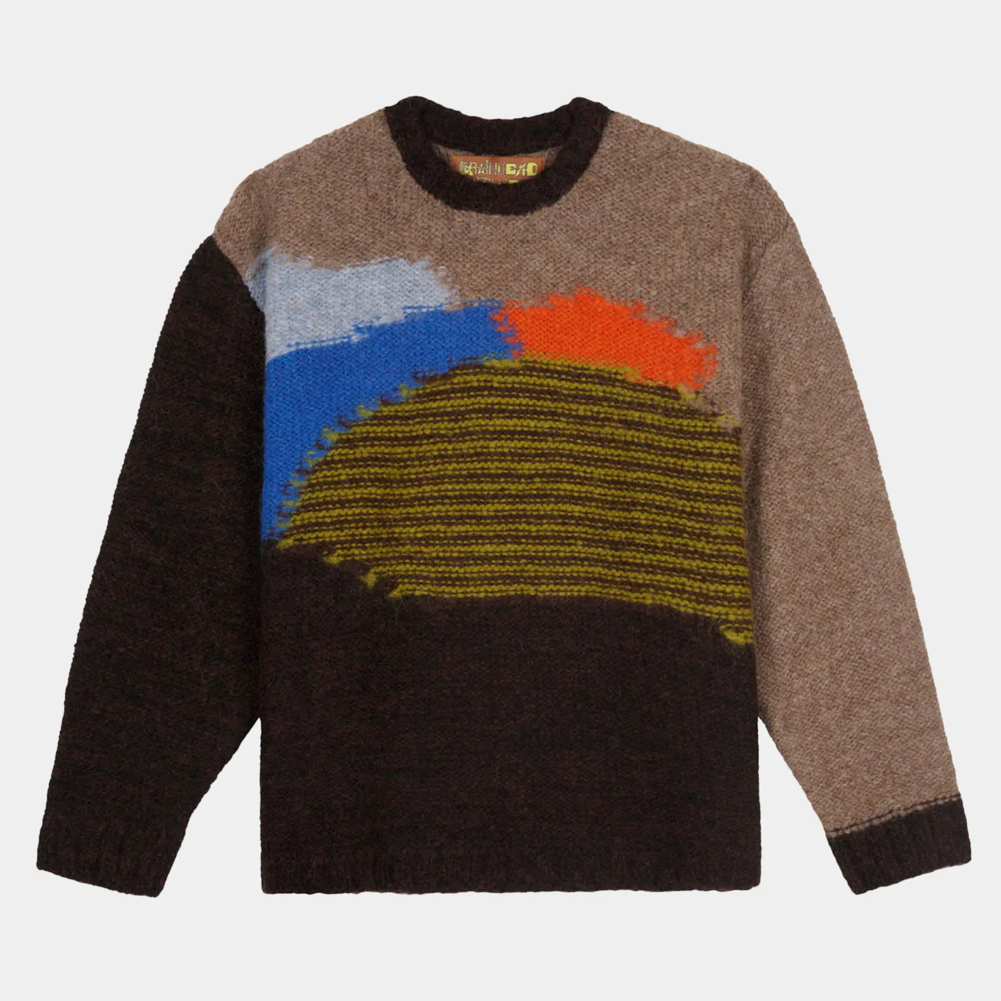 Brain Dead Boxy Knit Sweater - Brown