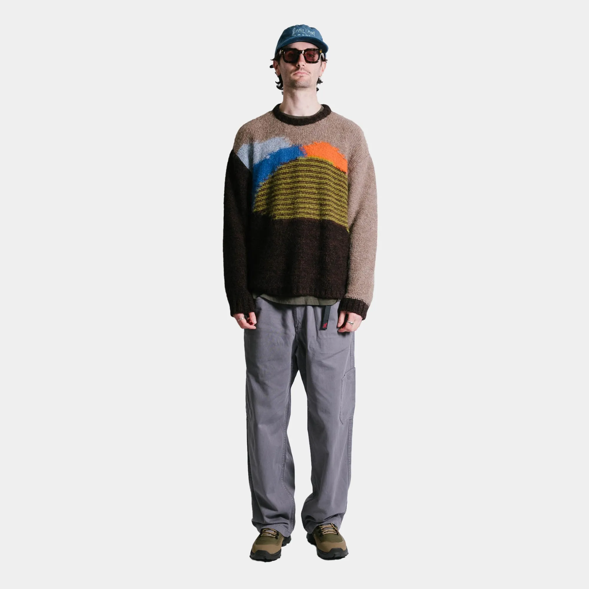 Brain Dead Boxy Knit Sweater - Brown