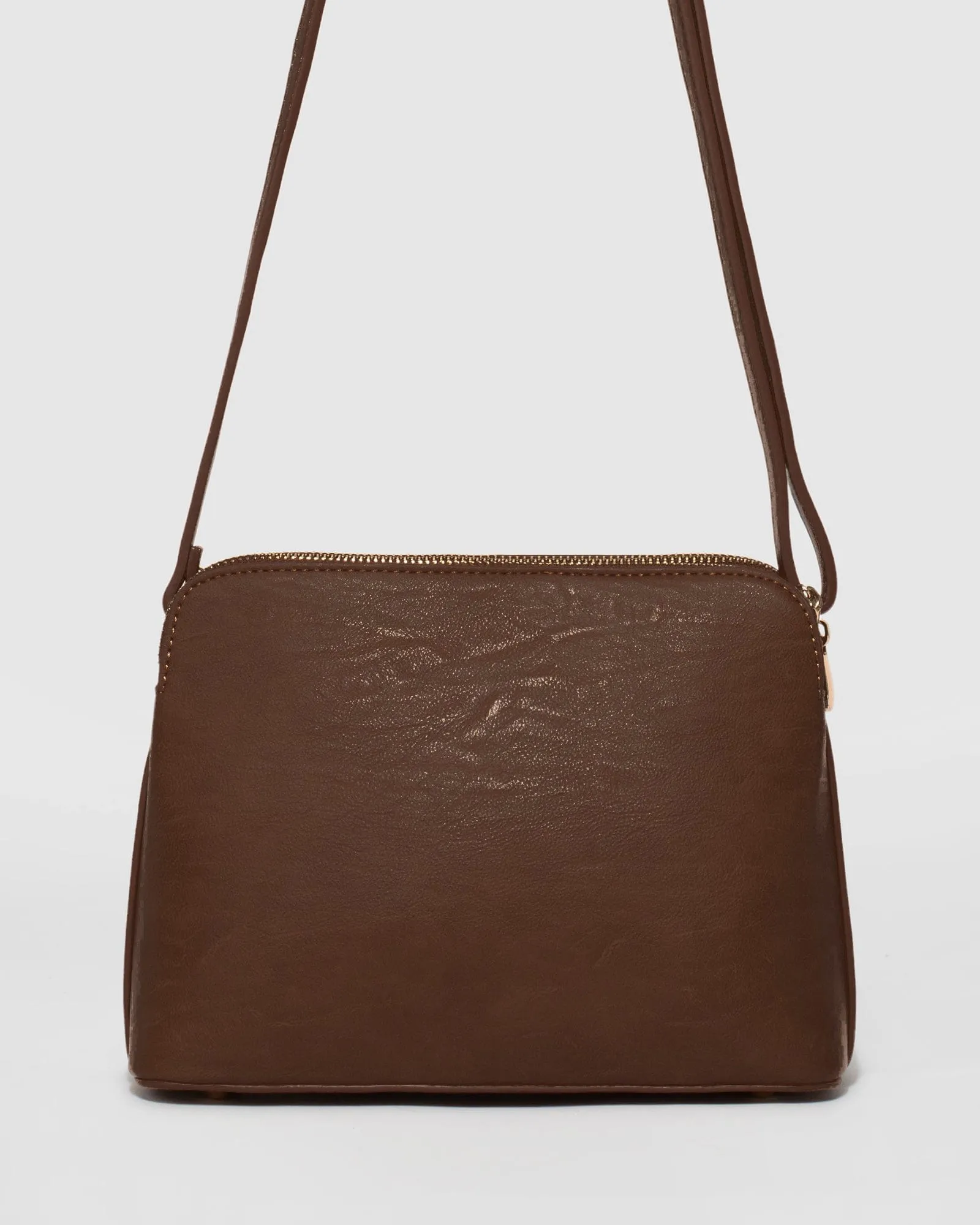 Brown Joanna Quilt Crossbody Bag