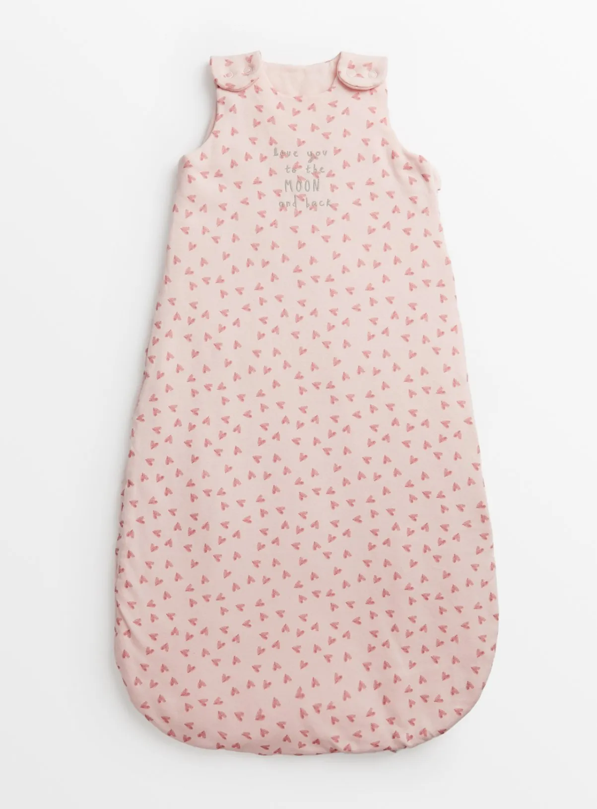 Buy Heart Print Pink 2.5 Tog Sleeping Bag 0-6 Months | Sleepsuits and pyjamas | Tu