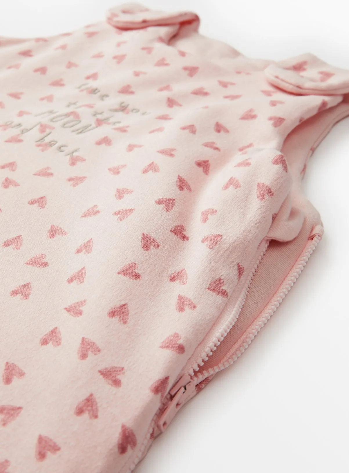 Buy Heart Print Pink 2.5 Tog Sleeping Bag 0-6 Months | Sleepsuits and pyjamas | Tu