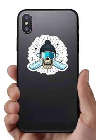 Car Sticker - Skull Ski Goggles