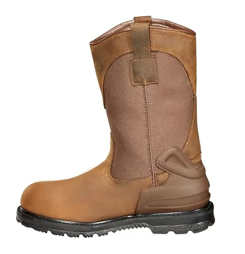 Carhartt CMP1100 Men's 11 Wellington Waterproof Soft Toe Pull-On Leather Work Boot CMP1100