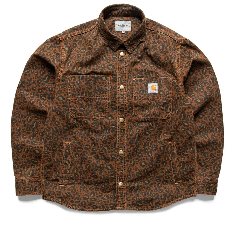 Carhartt WIP Conro Shirt Jacket - Camo Leopard/Tamarind