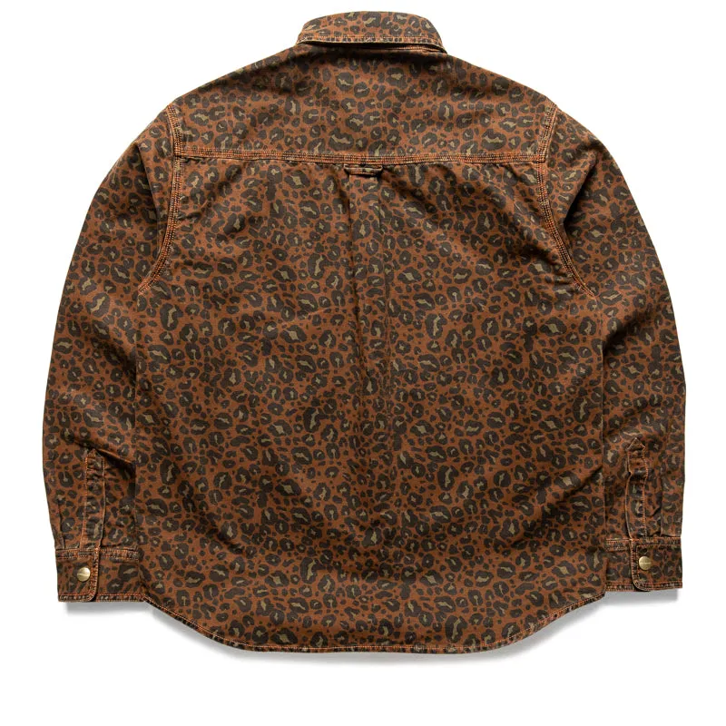 Carhartt WIP Conro Shirt Jacket - Camo Leopard/Tamarind