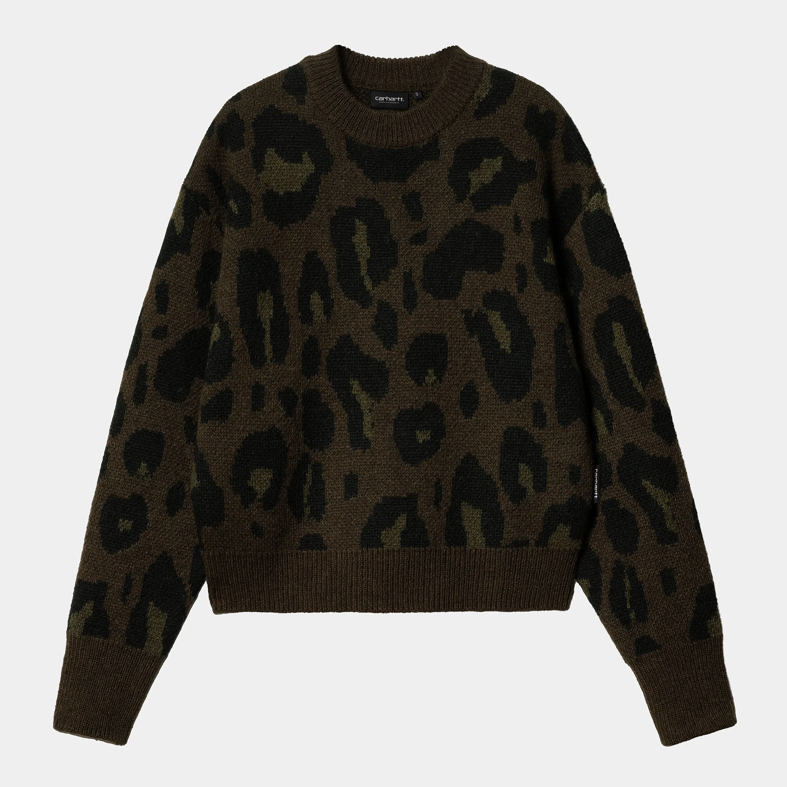 Carhartt WIP Women's Merton Sweater - Camo Leo Jacquard/Tamarind