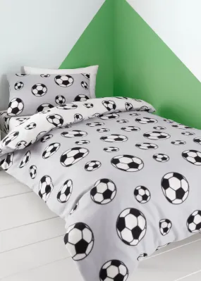 Catherine Lansfield Football Fleece Reversible Duvet Cover Set