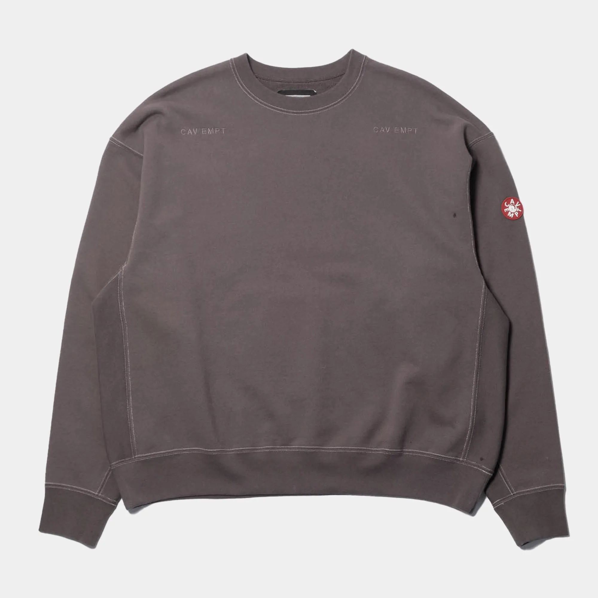 Cav Empt Inverter Crew Neck Sweater - Grey