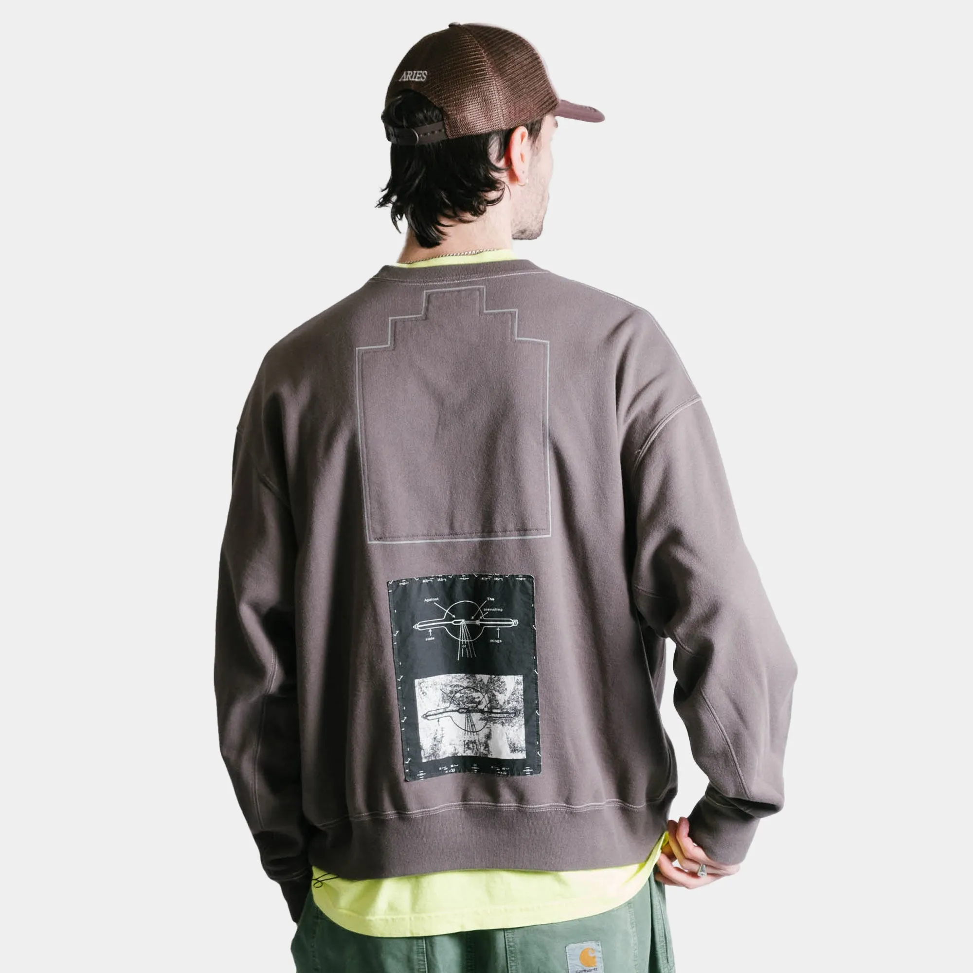 Cav Empt Inverter Crew Neck Sweater - Grey