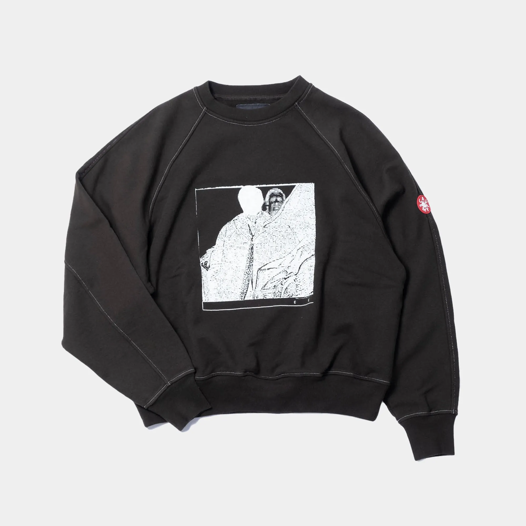 Cav Empt MD Authorship Big Crew Neck Sweater - Black