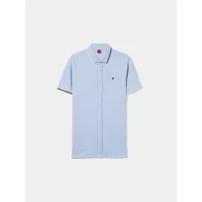 Cotton polo shirt with stripes