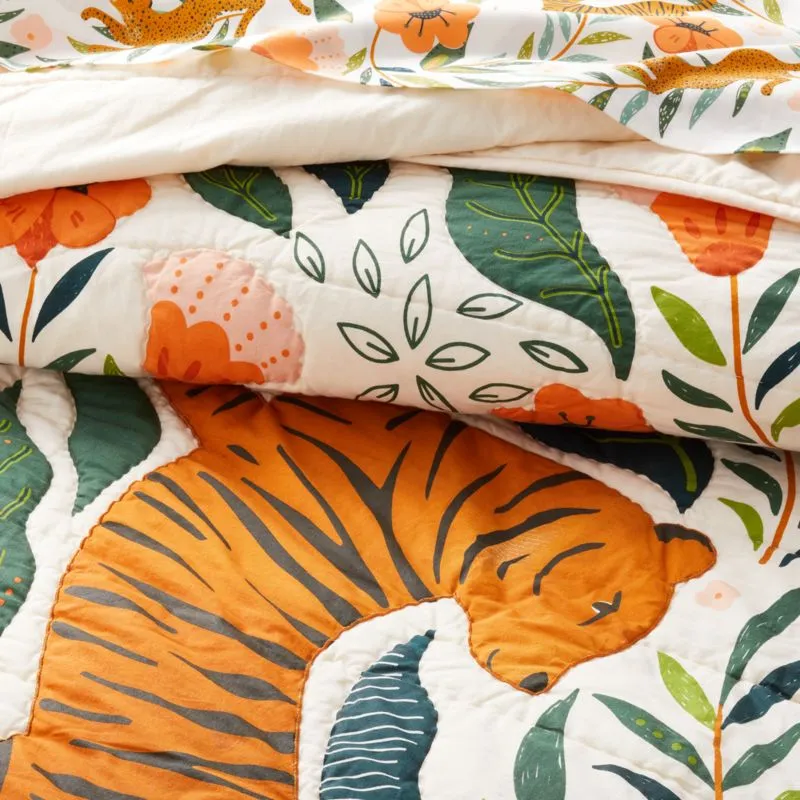 Crate&Barrel Marrakech Tiger Kids Twin Quilt