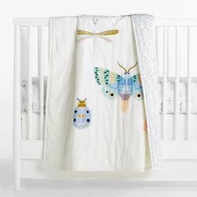 Crate&Barrel Meadow Organic Cotton Baby Crib Quilt