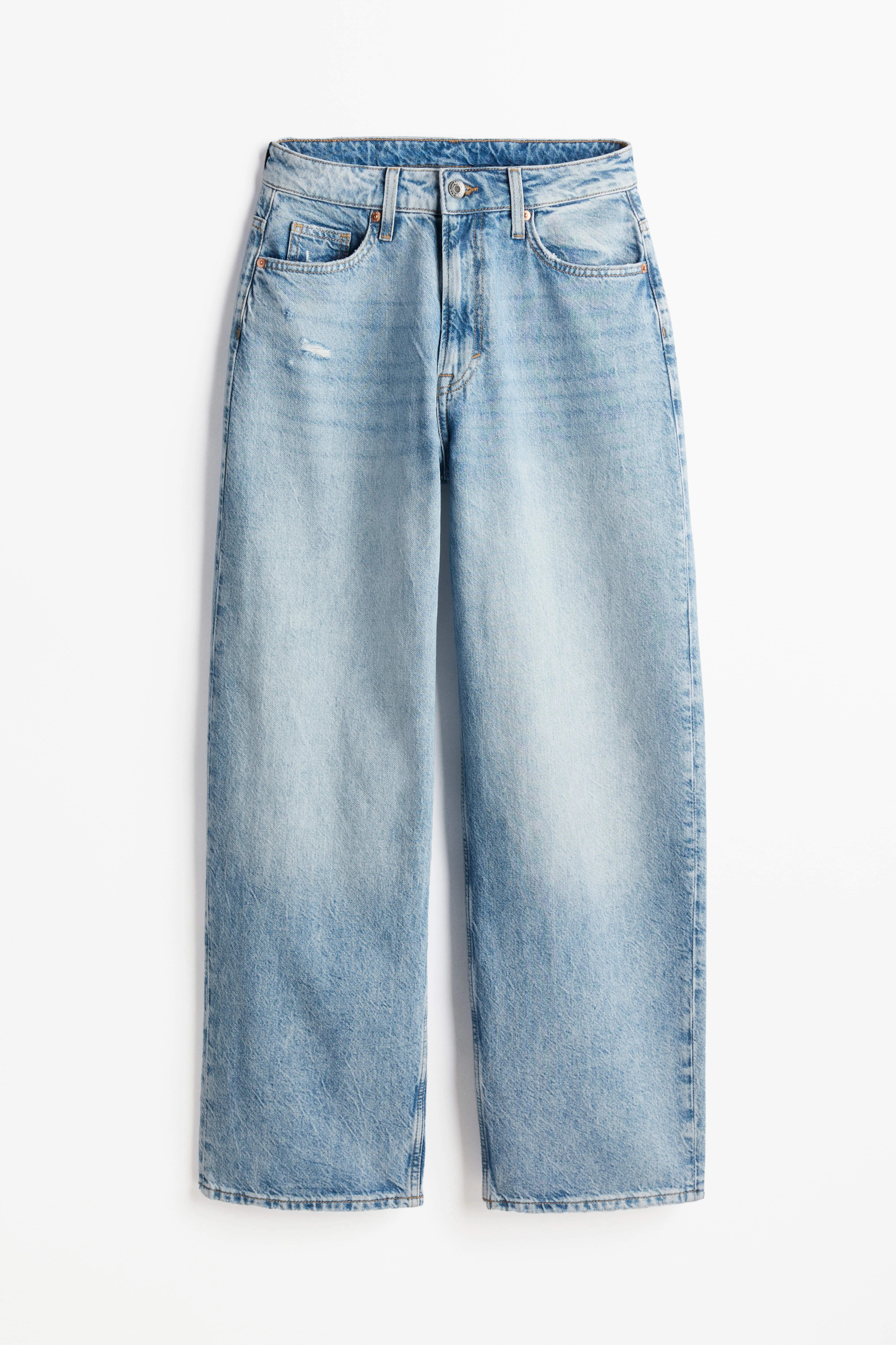 Curvy Fit Baggy High Jeans - High waist - Extra-long legs - Light denim blue - Ladies | H&M GB