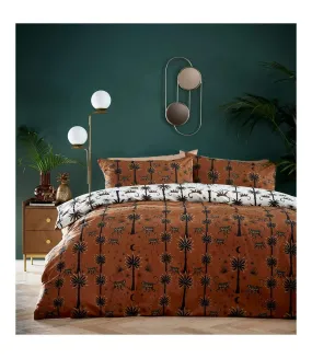 Desert exotic reversible monkey duvet cover set amber Furn