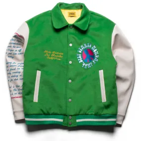 Diet Starts Monday Arts District Varsity Jacket - Green/Cream