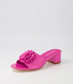 DJANGO & JULIETTE Aldah Bright Pink Patent Leather Mules