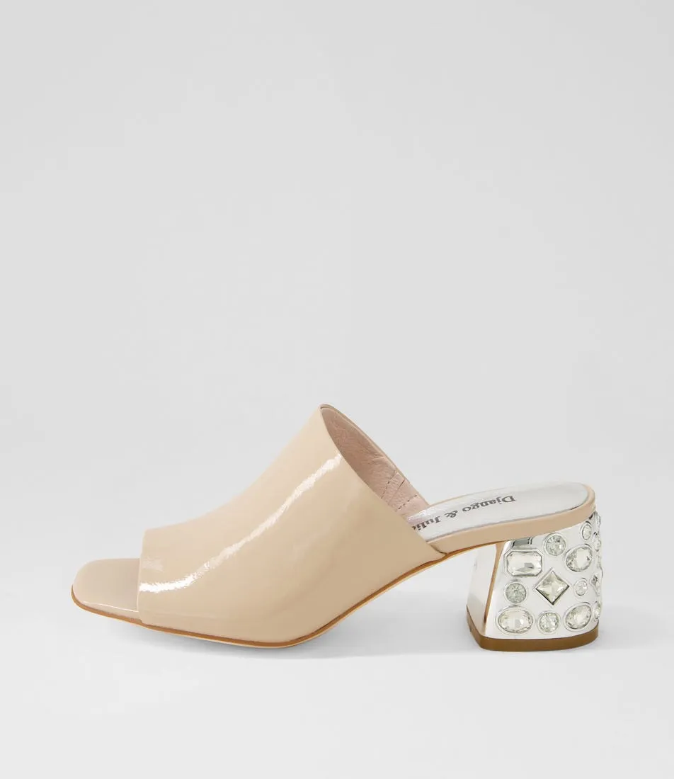 DJANGO & JULIETTE Pansie Cafe Patent Leather Mules