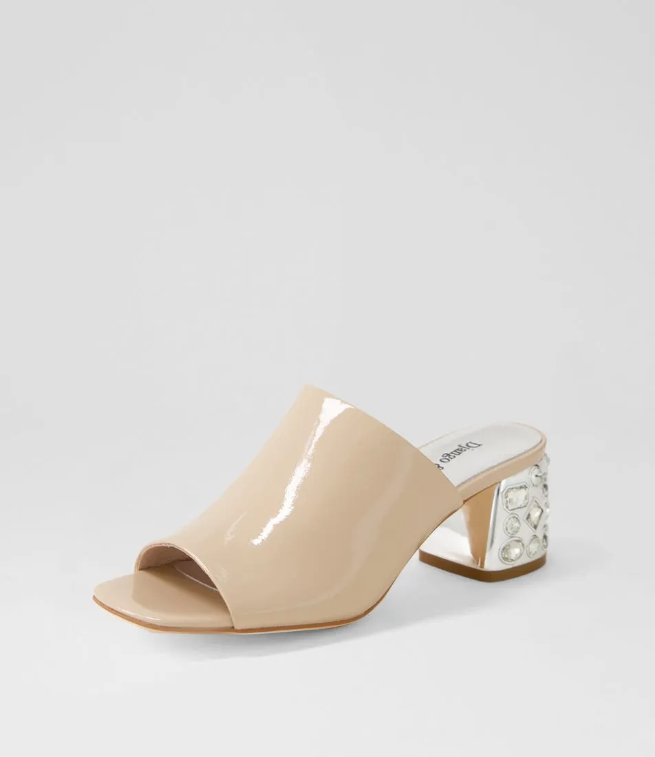 DJANGO & JULIETTE Pansie Cafe Patent Leather Mules