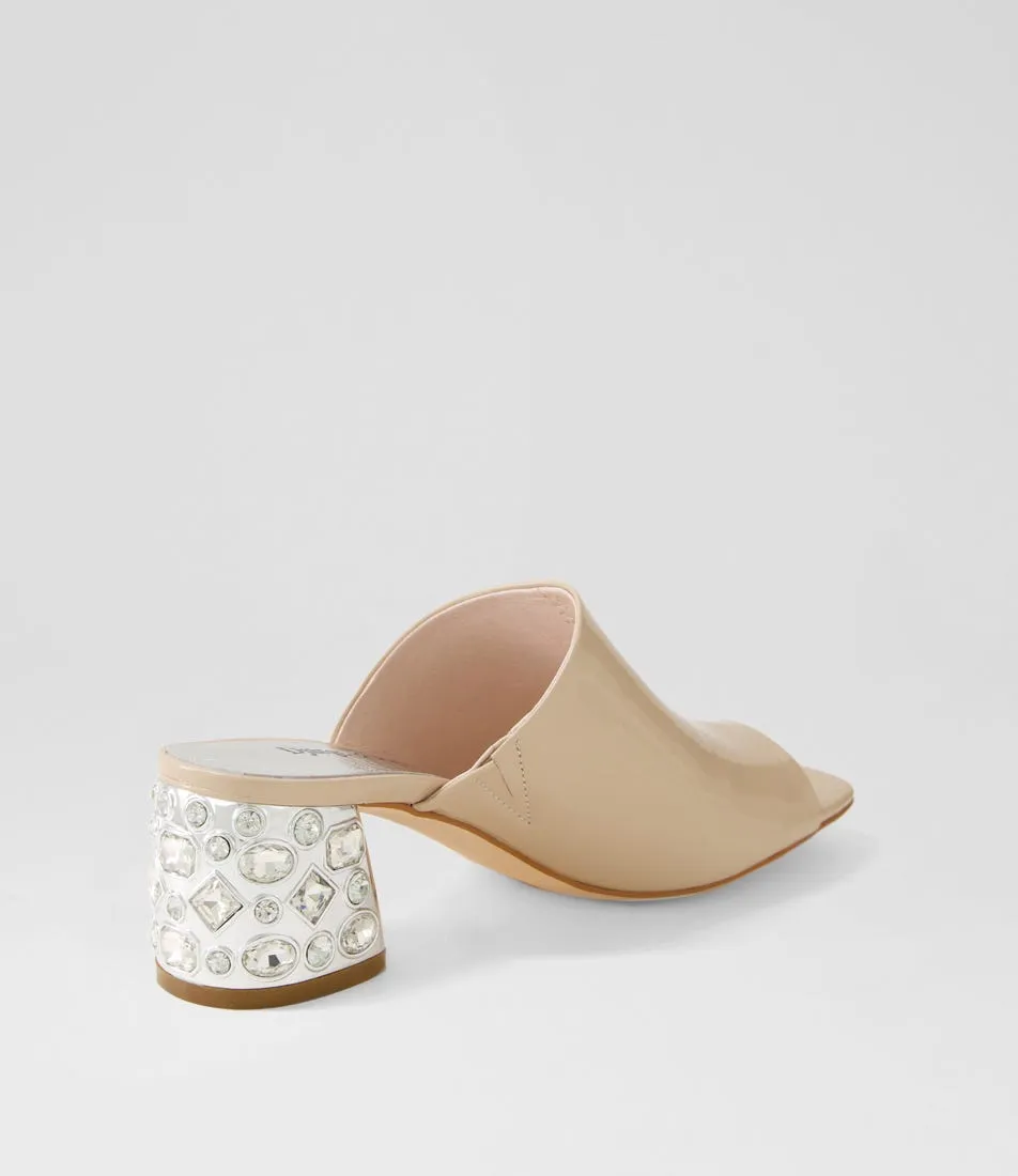 DJANGO & JULIETTE Pansie Cafe Patent Leather Mules