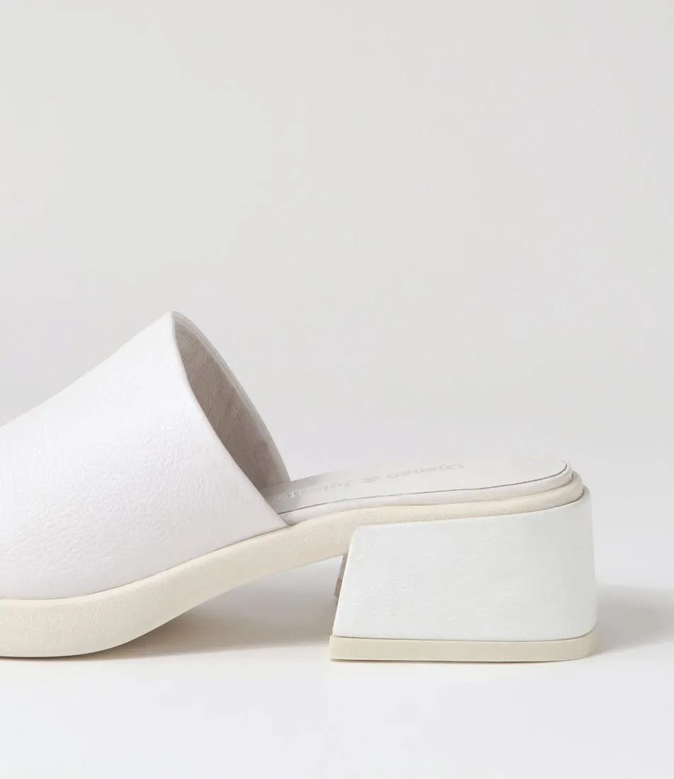 DJANGO & JULIETTE Parnee White Leather Mules