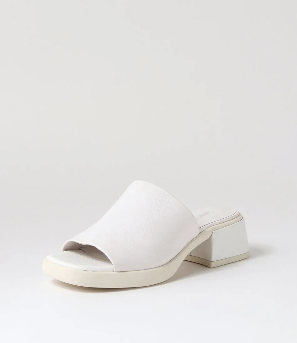 DJANGO & JULIETTE Parnee White Leather Mules