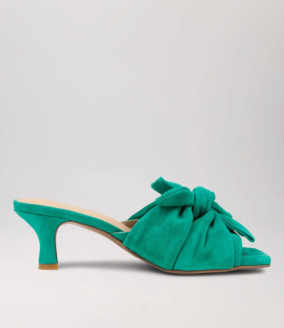 DJANGO & JULIETTE Ubelieve Emerald Suede Mules