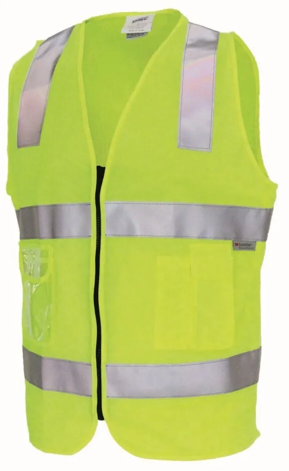 DNC 3807 Hi Visibility Vest - Reflective Tape - Day/Night - Yellow - 2XL