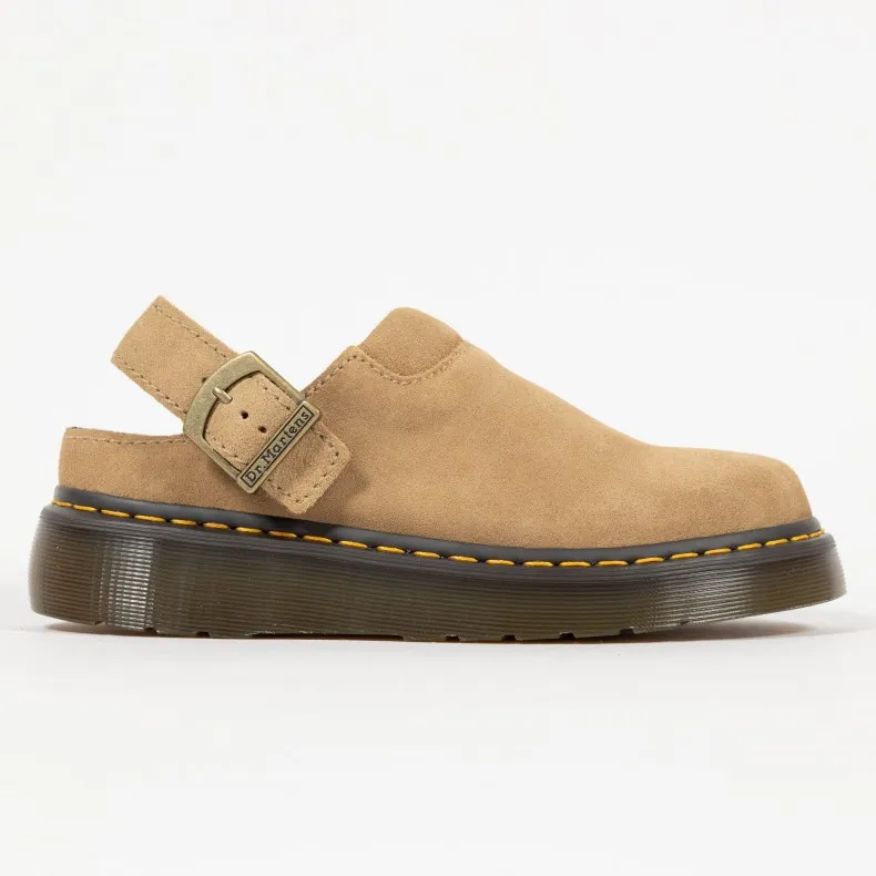 Dr. Martens Laketen Bronx Suede Platform Mules (Savannah Tan)