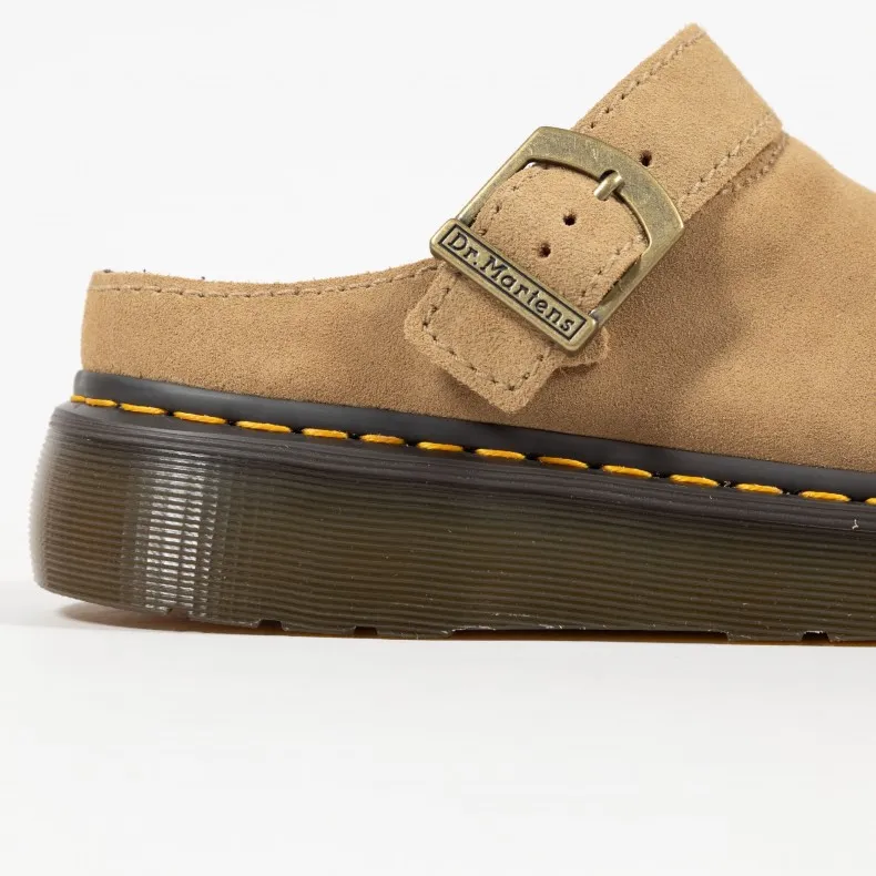 Dr. Martens Laketen Bronx Suede Platform Mules (Savannah Tan)