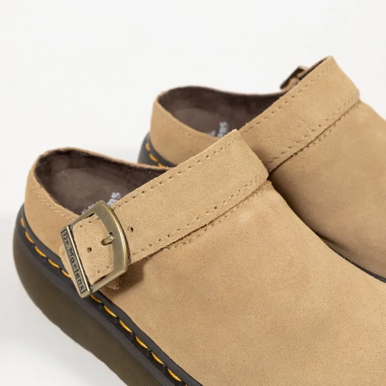 Dr. Martens Laketen Bronx Suede Platform Mules (Savannah Tan)